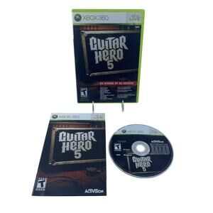 Guitar Hero 5 (Xbox 360, 2009) Complete CIB Tested & Working